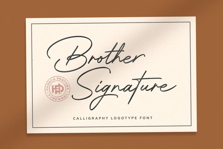 Brother Signature Font