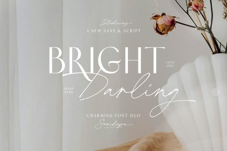 Bright Darling Font Duo