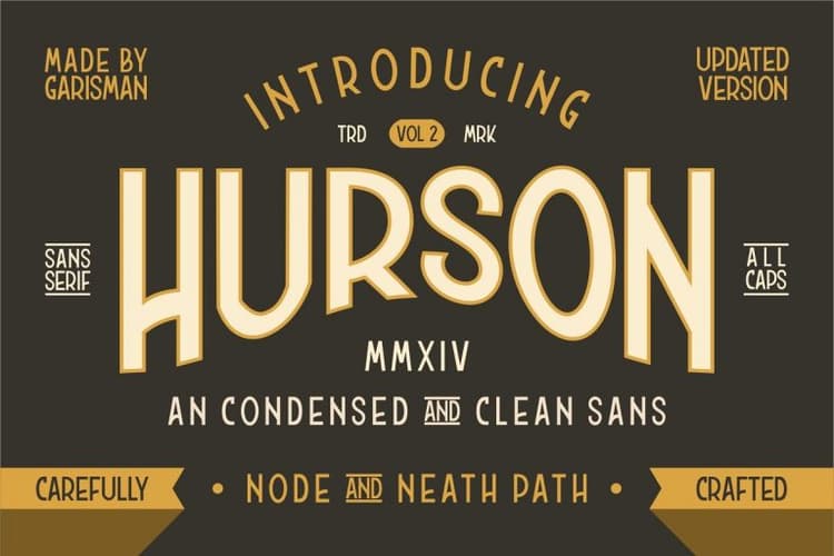 Hurson Clean Typeface