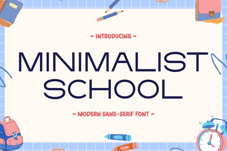Minimalist School Font