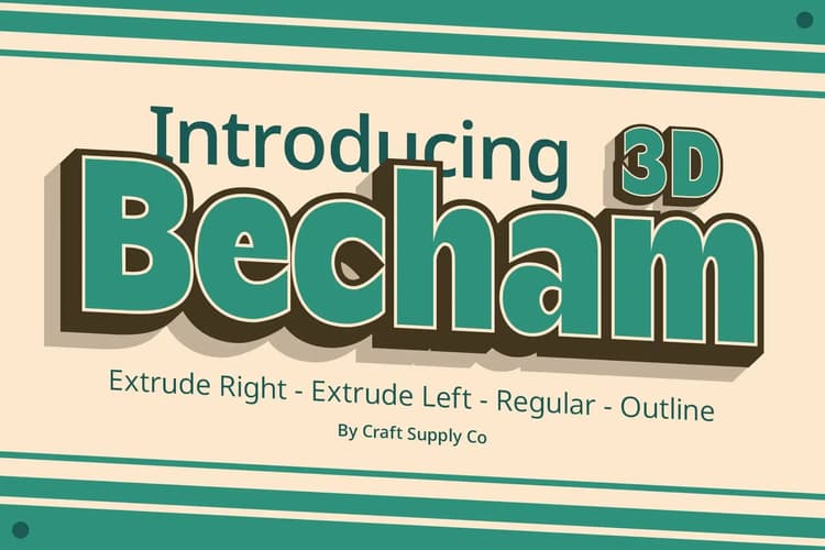 Becham 3D Font