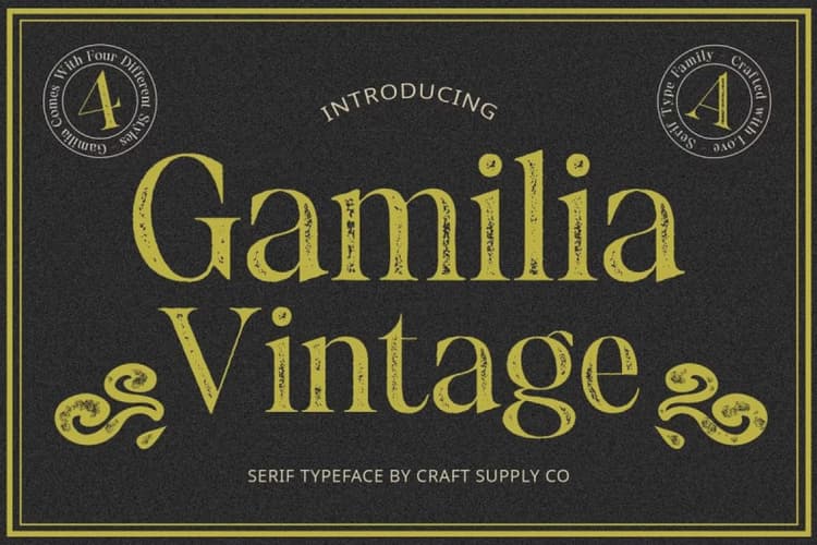 Gamilia Vintage Font