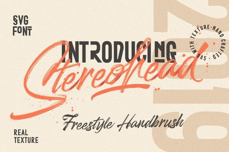 Stereohead Brush Font SVG