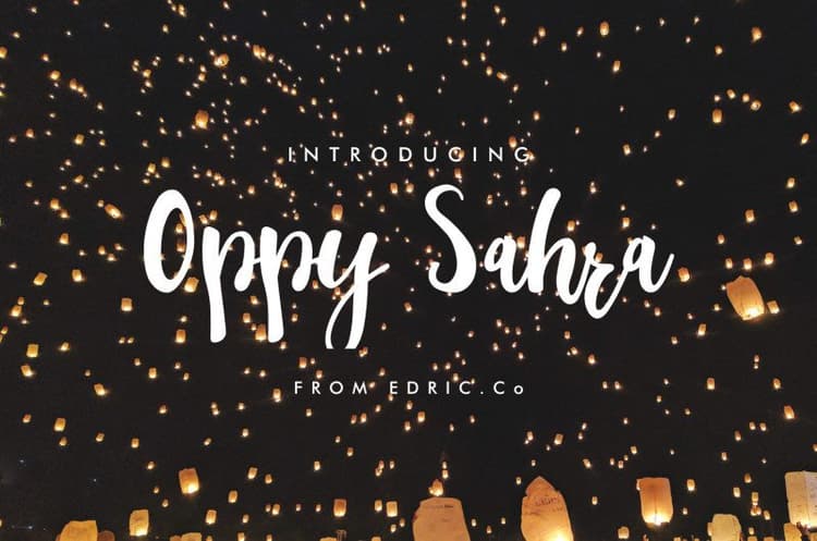 Oppy Sahra Script Font