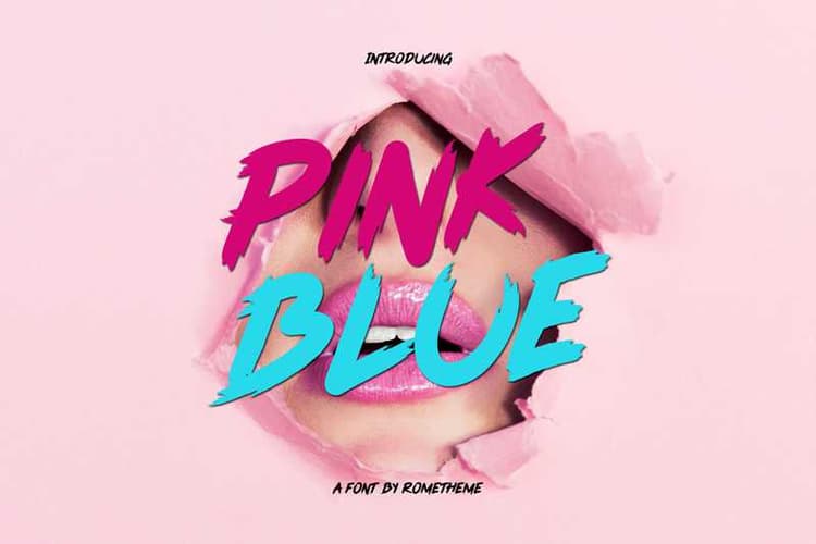 Pink Blue Font Free