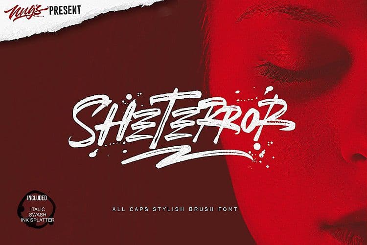 SheTerror Brush Font