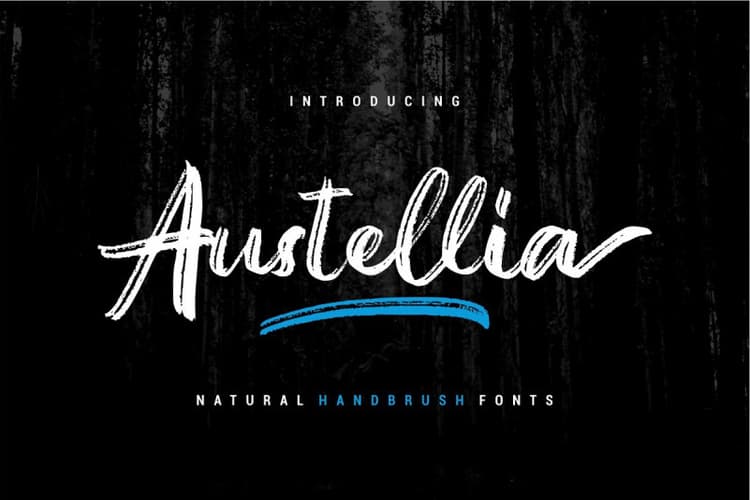 Austellia Handbrush Font