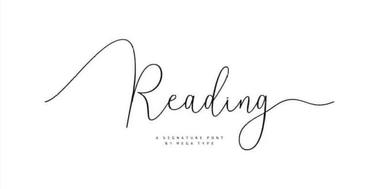 Reading Signature Font Free