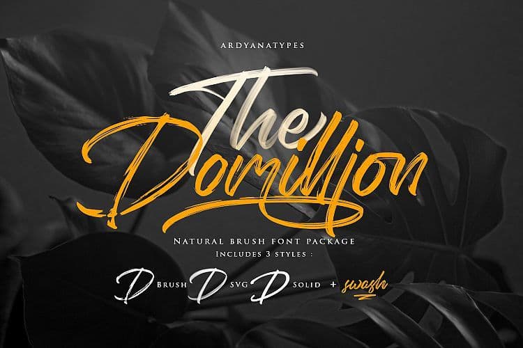 The Domillion Brush Font