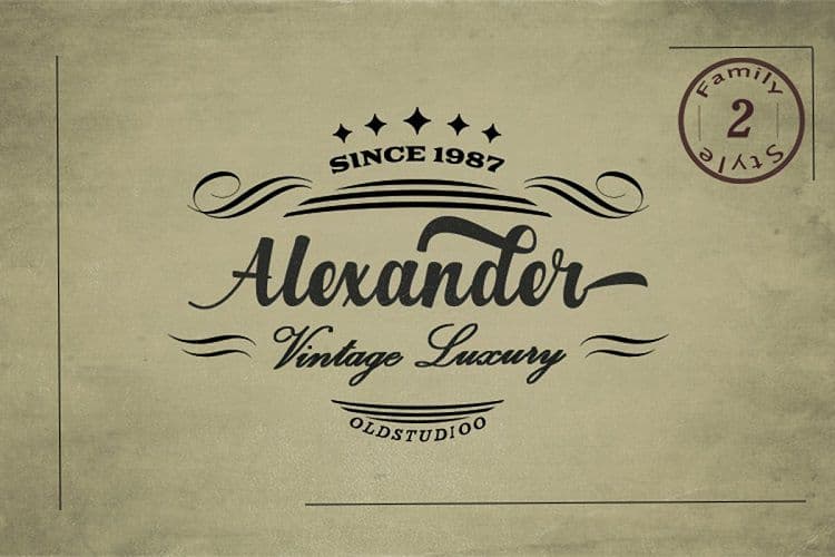 Alexander Script Font