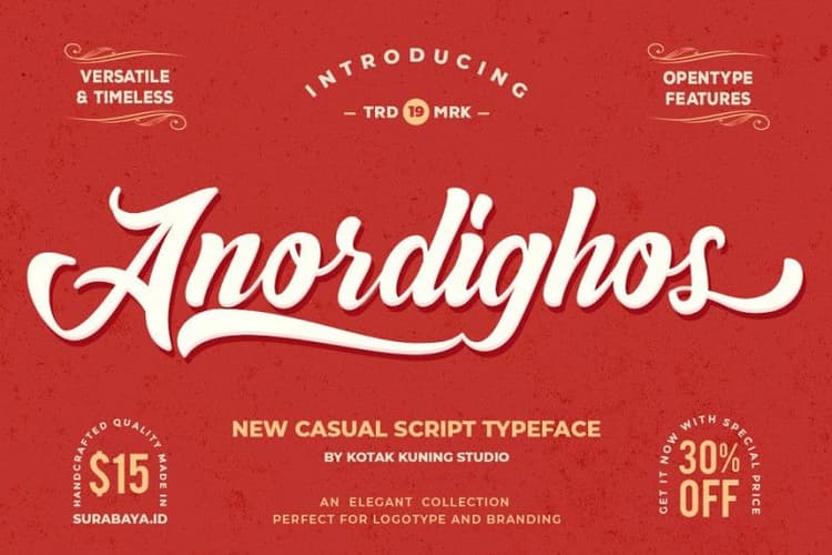 Anordighos Script Font