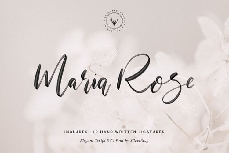 Maria Rose SVG Script Font