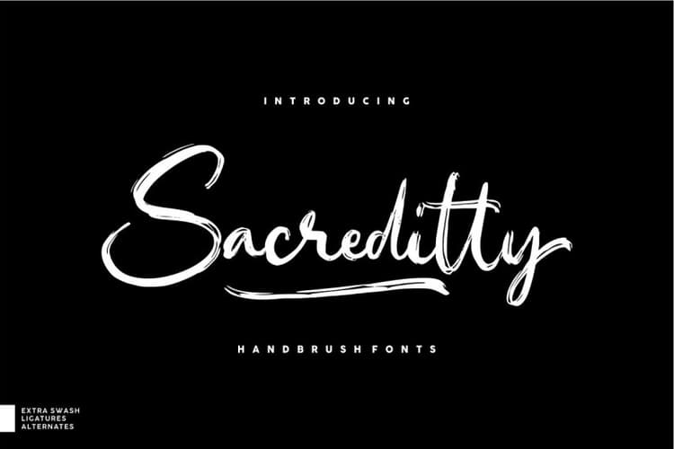 Sacreditty Handbrush Font