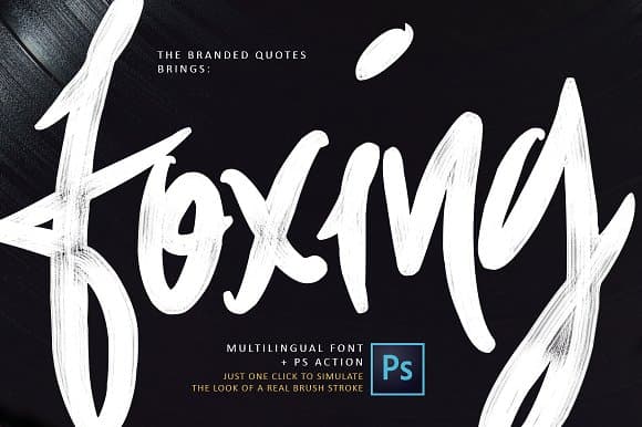 Foxing Brush Font
