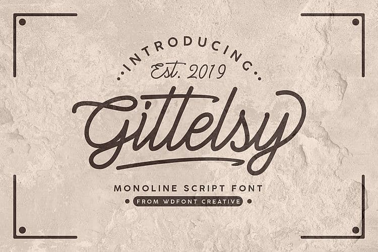 Gittelsy Monoline Script Font