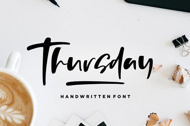 Thursday Vibes Brush Font