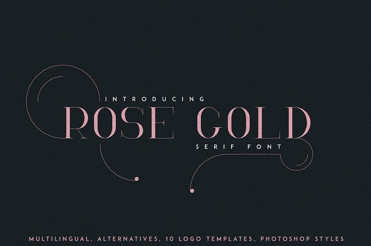 RoseGold Serif Font
