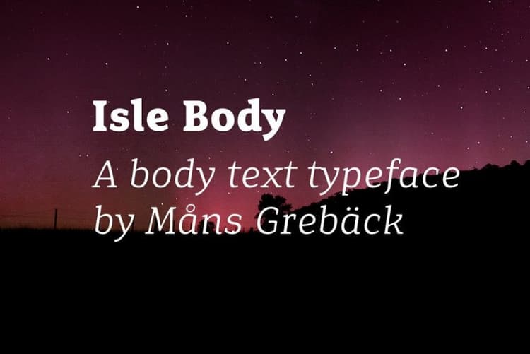 Isle Body Font Family