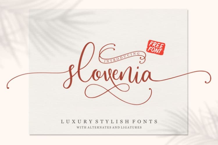 Slovenia Calligraphy Font