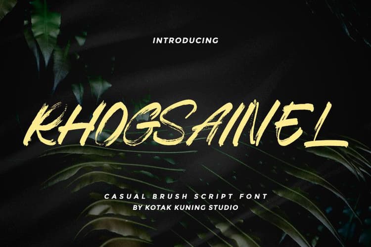 Rhogsainel Brush Font