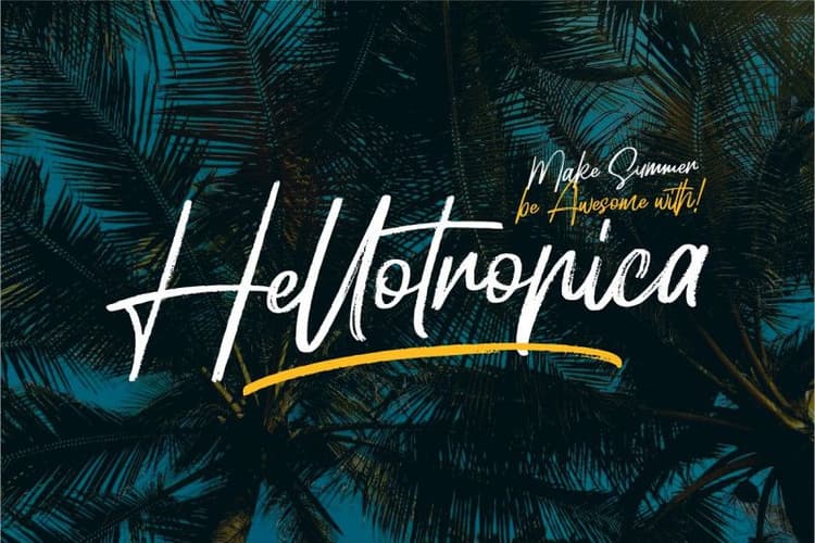 Hellotropica Handbrush Font