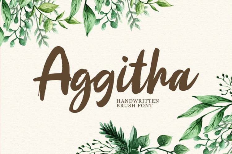 Aggitha Brush Font