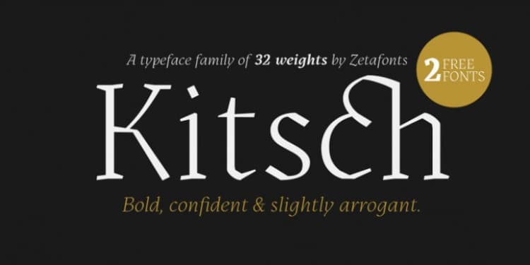 Kitsch Serif Font Family