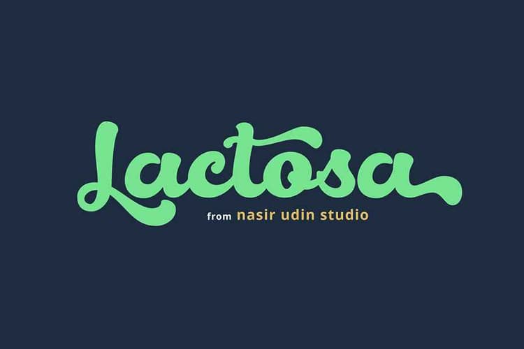 Lactosa Script Font