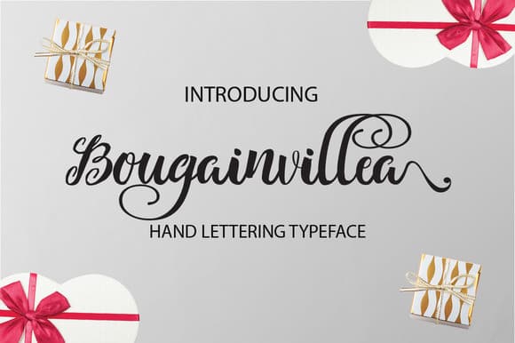 Bougainvillea Calligraphy Font
