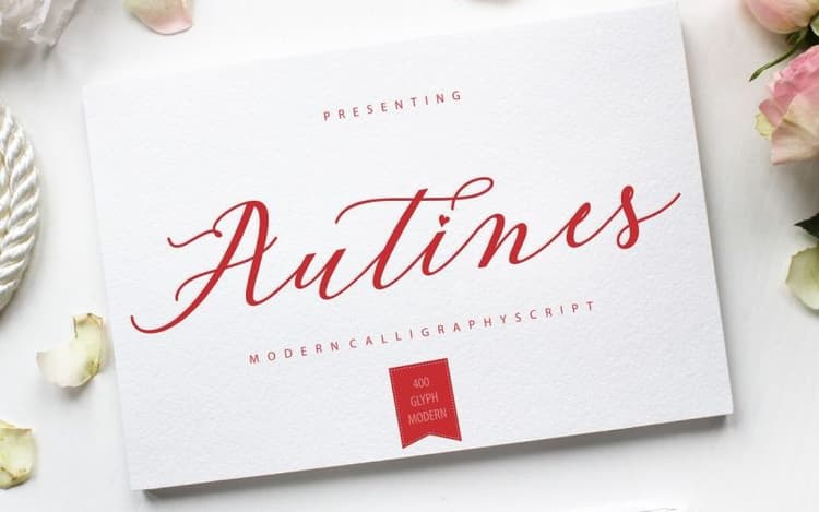 Autines Calligraphy Font