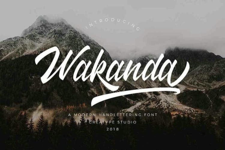 Wakanda Script Font