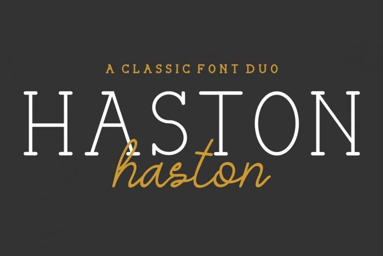 Haston Classic Font Duo