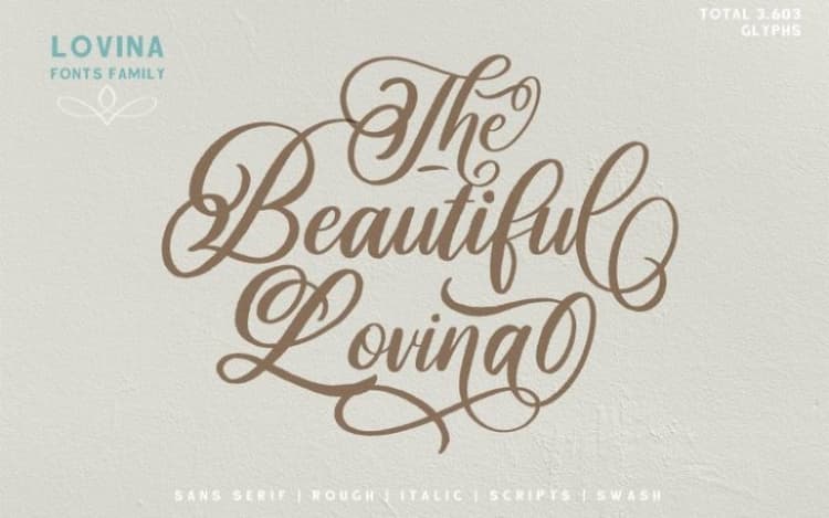 Lovina Calligraphy Font
