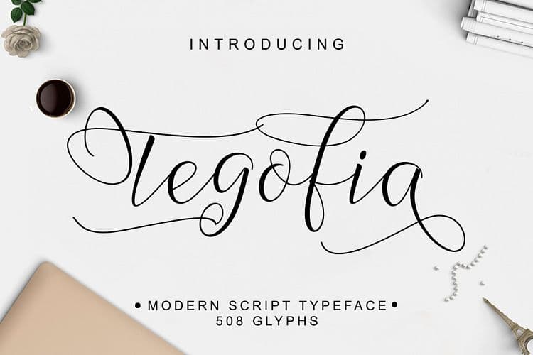 Tegofia Calligraphy Font