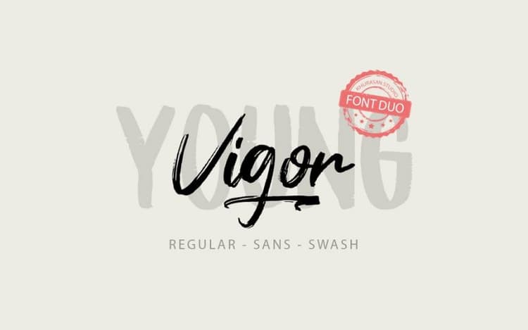 Young Vigor Brush Font