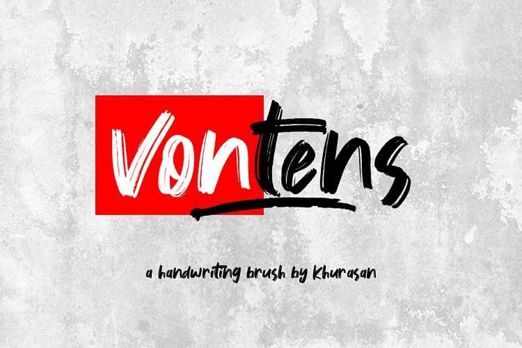 Vontens Brush Font