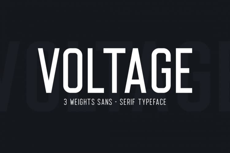Voltage Typeface