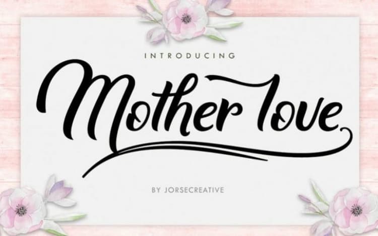 Mother Love Calligraphy Font