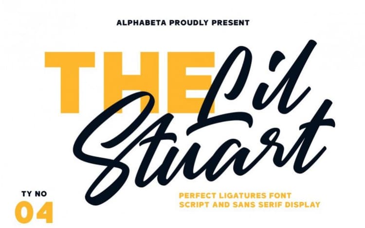 Lil Stuart Ligature Font