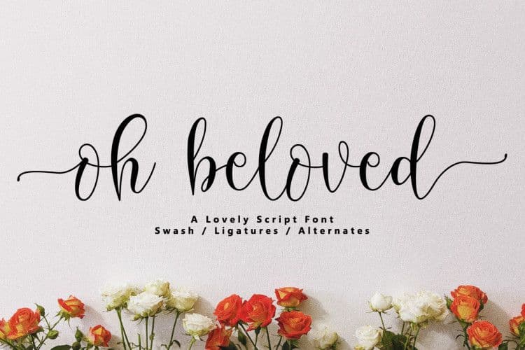 Oh Beloved Calligraphy Font