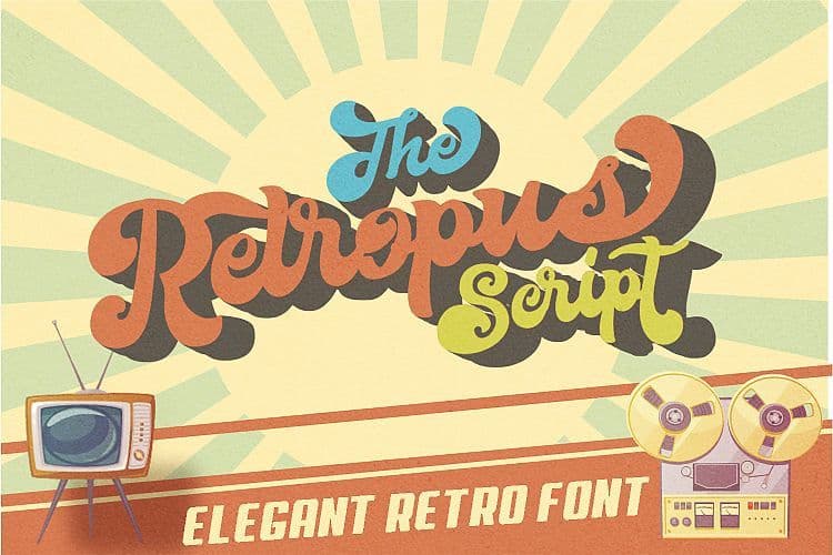 The Retropus Script Font