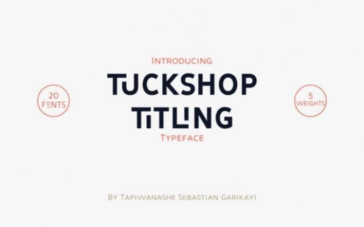 Tuckshop Titling Font