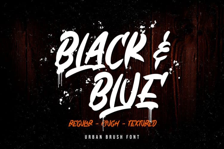 Black & Blue Brush Font