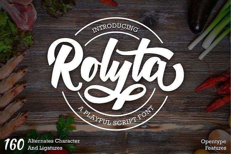 Rolyta Bold Script Font