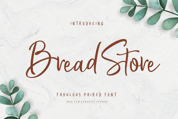 Bread Store Script Font