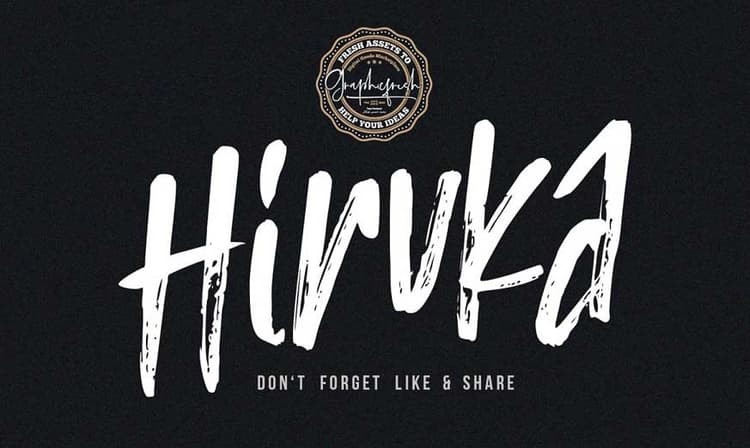 HIRUKA Handbrushed Font