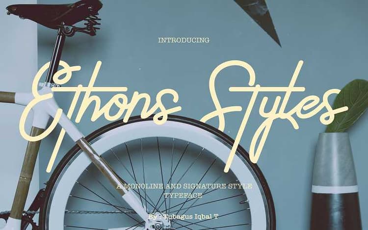 Ethons Styles Script Font
