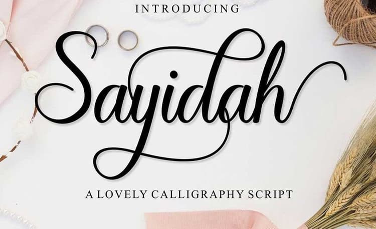 Sayidah Lovely Script Font