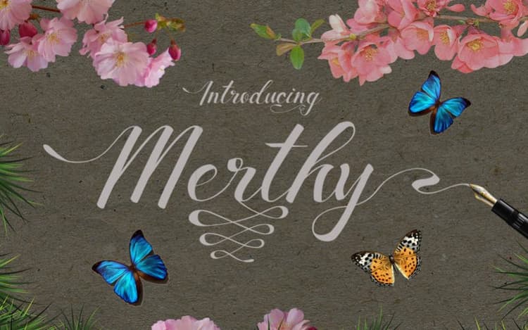 Merthy Script Font