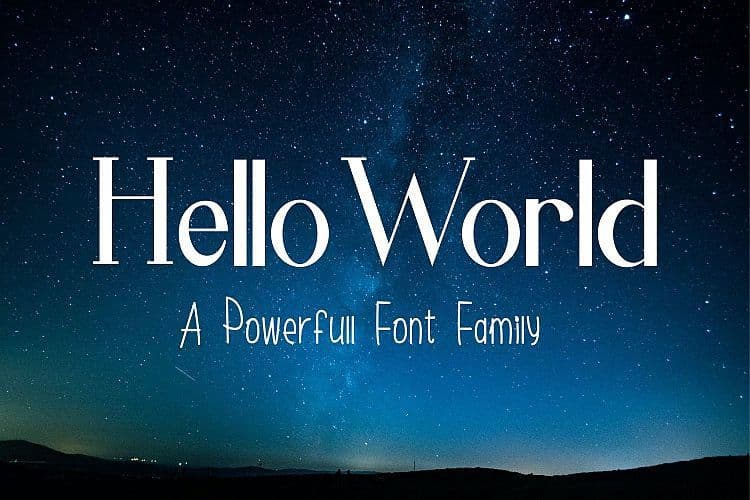 Hello World Font